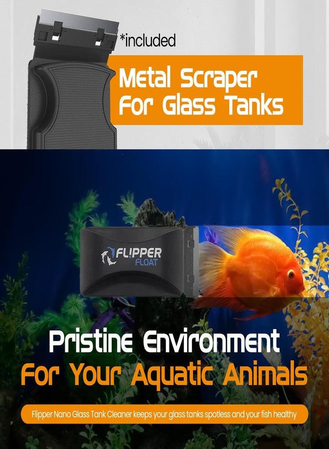 FL!PPER منظف أحواض السمك المغناطيسي القياسي العائم FLIPPER - 2 في 1 أداة تنظيف وكشط قابلة للطي، تصميم عائم مع مغناطيس قوي لتنظيف الطحالب والحطام على أحواض الزجاج والأكريليك حتى 1/2 بوصة (12 مم). - Image 4